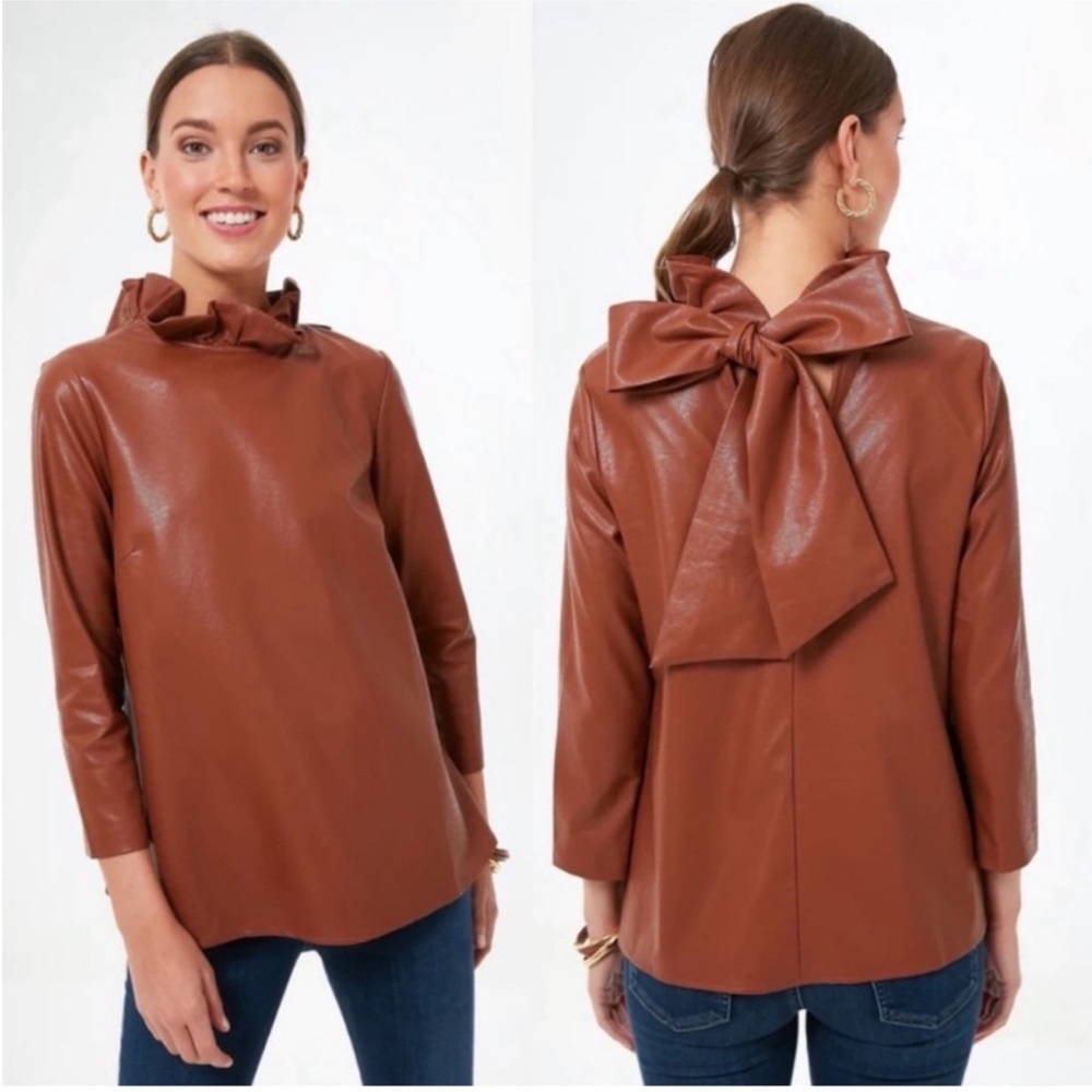 Tuckernuck Brown Bow-Back Top